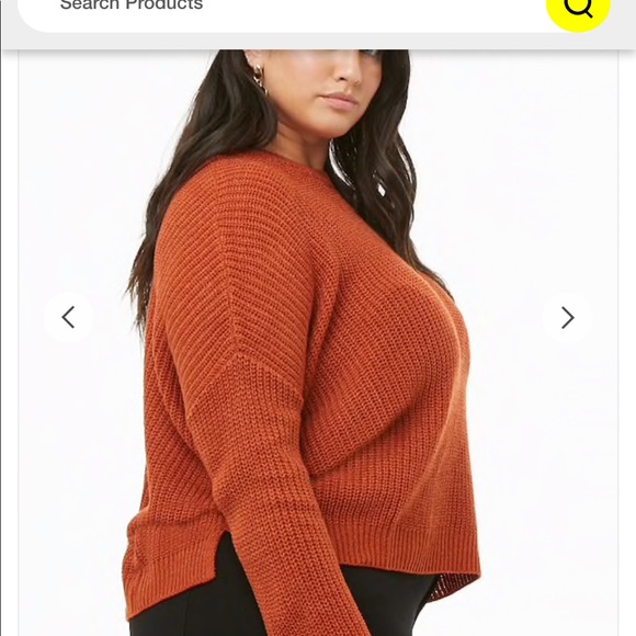 Plus Size Ribbed Round Neck Sweater - Picture 3 of 4